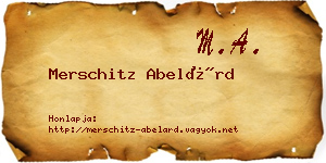 Merschitz Abelárd névjegykártya